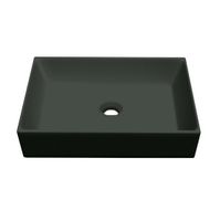 Раковина Scarabeo TEOREMA 2.0 накладная без перелива без отверстий цвет черный матовый с антибактериальным и грязеотталкивающим покрытием BIOKER арт-5101 49 BK — фото 1, Раковины накладные