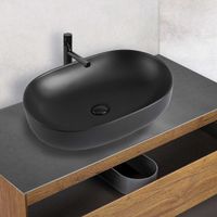 Раковина керамическая Vincea , 600*415*135, накладная, цвет черный матовый арт-VBS-113MB — фото 2, Раковины накладные