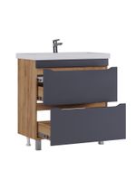 Товар: Тумба под раковину VIGO Wave 80 напольная 385 дуб золотой - фото 2 Тумба под раковину VIGO Wave 80 напольная 385 дуб золотой — фото 2, Тумбы под раковину