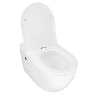 Унитаз импульсный Azario 360х570х375 подвесной, полукруглый, быстросъемное сиденье микролифт, монтажная рама в комплекте арт-AZ-102C — фото 2, Подвесные унитазы