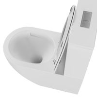 Унитаз напольный Grossman (640х360х835) безободковый,белый матовый с тонкой крышкой,микролифт,смыв торнадо,2 места арт-GR-4494MSQ — фото 3, Напольные унитазы