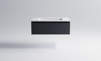 Товар: Нижний шкаф Альфа 90 с 1 ящиком темно-серый (RAL7024 матовый) + Раковина "Альфа 90" арт-03060006ral7024+04010008 - фото 2 Нижний шкаф Альфа 90 с 1 ящиком темно-серый (RAL7024 матовый) + Раковина "Альфа 90" арт-03060006ral7024+04010008 — фото 2, Тумбы с раковиной
