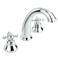 PRESTIGE См-ль д/раковины, на 3 отв., донный клапан "click-clack", хром арт-31611 — фото 2, Смесители для раковины