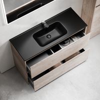 Тумба под раковину SANCOS Libra Floor напольная, 1190х450х840, c двумя ящиками оснащенными доводчиками, дуб галифакс натуральный, арт. арт-LB120F-1EG — фото 11, Тумбы под раковину