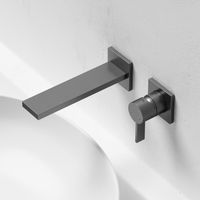 Смеситель для раковины SANCOS Linn c внутренней частью, вороненая сталь, арт. арт-SC9021GG — фото 2, Смесители для раковины