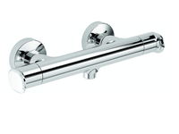 Смеситель для душа, Cisal, Lineaviva, тип регулирования воды-термостатический картридж, тип установки-настенный, отверстия для монтажа-2, цвет-Chrome арт-LVT0101021 — фото 1, Смеситель для душа