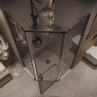 Товар: Душевое ограждение Grossman Pragma (100х100х195) трапеция,распашная,черный матовый,стекло тонированное, 1 место арт-302.K33.03.1010.21.10 - фото 5 Душевое ограждение Grossman Pragma (100х100х195) трапеция,распашная,черный матовый,стекло тонированное, 1 место арт-302.K33.03.1010.21.10 — фото 5, Душевые уголки трапеция