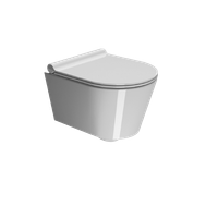 унитаз подвесной KUBE X безободковый с водоворотной системой смыва Swirlflush фаянсовый белый арт-941811 — фото 2, Подвесные унитазы