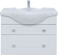 Тумба под раковину Aquanet Рондо 85 белый глянец арт-00304289 — фото 7, Тумбы под раковину