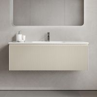 Тумба подвесная SANCOS Snob R 1.0 1195х445х406, c одним ящиком оснащенным доводчиками, Beige Soft , арт. арт-SNR1.0120CE — фото 1, Тумбы под раковину