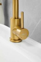 Смеситель для раковины BELZ , брашированное золото арт-B10810-5 — фото 6, Смесители для раковины