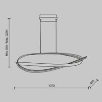 Подвесной светильник Maytoni MOD283PL-L40BS3K — фото 2, Подвесные светильники