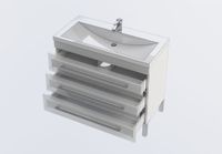 Тумба под раковину Aquanet Верона 100 белый (напольная 3 ящика) арт-00178471 — фото 9, Тумбы под раковину