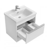 Тумба-умывальник ХОУП 60, 1 ящ., подвесная, белый матовый (под раковину МИРАНДА 60) 1A287201HP2B0 — фото 5, Тумбы под раковину