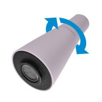 Лейка к кухонному смесителю, 2 режима, М23х1, для смесителей типа 13, СЕРАЯ арт-PS0013S — фото 1, Лейки для душа