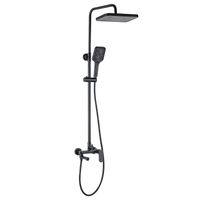 Душевая колонна Azario ARIZONA со смесителем для ванны, с поворотным изливом, прямоугольная, черный арт-AZ-20BS — фото 7, Смеситель для ванны