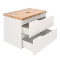 Тумба подвесная NORDIC 80 со столешницей из массива 80см под накладную раковину /AQUA DE MARCO 5080CNOR080/H — фото 4, Тумбы под раковину