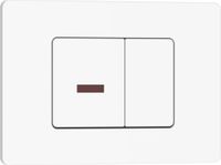 Кнопка смыва комбинированная IBERICA BLANCA INOX SENSOR нержавеющая сталь, белый матовый (IB.B011.001.000S) — фото 2, Кнопки смыва