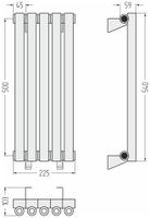 Отопительный радиатор Сунержа Эстет-0 500х225 5 секций Матовый чёрный арт-31-0331-5005 — фото 3, Радиаторы отопления
