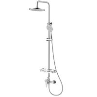 Товар: VERBA Смеситель LM11460C для душа с регулируемой высотой штанги и верхней душевой лейкой "Тропически - фото 1 VERBA Смеситель LM11460C для душа с регулируемой высотой штанги и верхней душевой лейкой "Тропически — фото 1, Душевые стойки