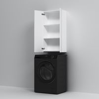 M85CHX0502WG X-Joy, Шкаф навесной с дверками, 50 см, белый глянец — фото 5, Шкафы для ванной