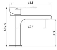 Смеситель для раковины AZARIO DELANO хром арт-AZ-15844521 — фото 1, Смесители для раковины