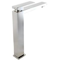 KVANT См-ль д/раковины моноком. высокий, донный клапан "click-clack", плоский излив, хром 32444 — фото 3, Смесители для раковины