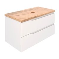 Тумба подвесная NORDIC 100 со столешницей из массива 100 см под накладную раковину /AQUA DE MARCO 5100CNOR100/H — фото 2, Тумбы под раковину