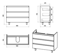 Тумба под раковину арт-VIC-07105-50-03Я — фото 5, Тумбы под раковину
