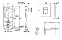 Сет: Инсталляция Grohe Rapid SL 3 в 1 + Унитаз подвесной Azario ORMI слив "Скрытое Торнадо" с сиденьем микролифт арт-38772001+AZ-0253VD — фото 8, Комплекты унитаз + инсталляция