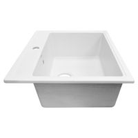 Кухонная мойка AZARIO Litos 570x505x200 искусственный мрамор, цвет Хлопок арт-CS00079702 — фото 1, Кухонные мойки