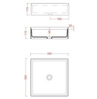 Раковина Artceram Scalino накладная без отверстий цвет белый матовый арт-SCL001 05 00 — фото 3, Раковины накладные