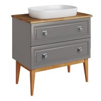 Товар: Подстолье Каталина 80 "Grey" 12095 - фото 3 Подстолье Каталина 80 "Grey" 12095 — фото 3, Тумбы под раковину