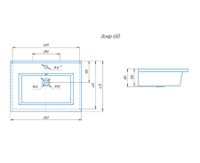 Раковина "ОСКАР-65 см" У18296 — фото 2, Раковины встраиваемые сверху