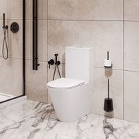 Унитаз напольный Grossman (640х360х835) безободковый,белый матовый с тонкой крышкой,микролифт,смыв торнадо,2 места арт-GR-4458MSQ — фото 7, Напольные унитазы