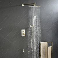 Товар: Mista Смеситель для ванны-душа, монт.излив 'Троп.дождь' лейка встроиный., р/ОД, золото, LM, LM6422WG - фото 2 Mista Смеситель для ванны-душа, монт.излив 'Троп.дождь' лейка встроиный., р/ОД, золото, LM, LM6422WG — фото 2, Встраиваемые душевые комплекты