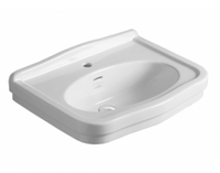 Раковина SIMAS LONDRA подвесная на пьедестал с одним отверстием цвет белый LO924 — фото 1, Раковины подвесные