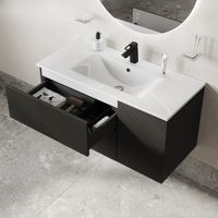 Тумба с умывальником, подвесная, 100 см, темно-серый, Bild, IDDIS, арт-BIL10G0i95K — фото 1, Тумбы с раковиной