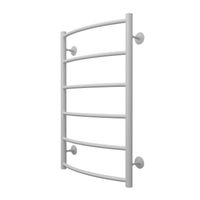 Полотенцесушитель водяной AZARIO VERONA 500/800 6 секций, нижнее/диагональное подключение, 1/2", белый арт-AZ83873W — фото 1, Водяные полотенцесушители