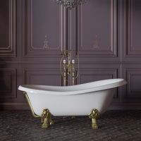 Товар: BELLA Ванна 170x80xH74 см. на лапах "LEONE" STANDART, белая, слив/перелив золото 26918 - фото 4 BELLA Ванна 170x80xH74 см. на лапах "LEONE" STANDART, белая, слив/перелив золото 26918 — фото 4, Ванны
