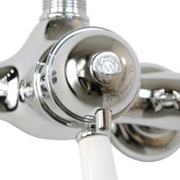 OXFORD См-ль д/душ. колонны моноком., термостат. внешний, выход М3/4", ручка белая, хром 19131 — фото 5, Смеситель для душа