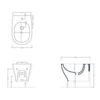 Биде Artceram File 2.0 подвесное с одним отверстием цвет белый арт-TEB004 01 00 — фото 5, Биде подвесные