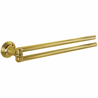 Полотенцедержатель COLOMBO DESIGN HERMITAGE B3312.OA двойной цвет античная латунь — фото 3, Полотенцедержатели