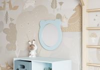 Зеркало КАСПЕР МИШКА , круглое, голубой матовый 1A283302CR0E0 — фото 4, Зеркала в ванную комнату