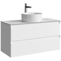Товар: Подвесная тумба с двумя ящиком 100 см, цвет белый со столешницей мрамор белый и наставным умывальником арт-GE01102WM+STG1014X456MW - фото 4 Подвесная тумба с двумя ящиком 100 см, цвет белый со столешницей мрамор белый и наставным умывальником арт-GE01102WM+STG1014X456MW — фото 4, Тумбы с раковиной