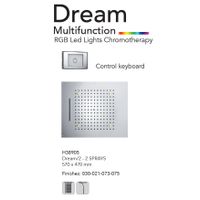 Верхний душ Bossini Dream/2 570х470 мм потолочный Easy Clean 2 режима: дождь, каскад, с хромотерапией цвет чёрный матовый арт-H38905.073 — фото 1, Верхние души