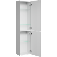 Подвесной пенал 35 см с двумя дверьми в белом цвете арт-PUR0535WM — фото 1, Пеналы для ванной комнаты