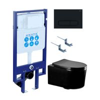 SET AQUATEK МИЯ-MB-025 4в1 (рама AQUATEK Standard INS-0000020+ крепеж KKI-0000002+клавиша KDI-0000025+унитаз AQ2004-MB с тонким сиденьем soft-close — фото 12, Комплекты унитаз + инсталляция