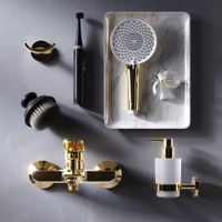 F85A10099 X-Joy, смеситель д/ванны/душа, золото — фото 1, Смеситель для ванны