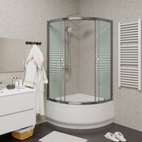 Ограждение VIVA90B N душевое Ceruttispa без поддона (90x90x195) — фото 137, Прямоугольные душевые уголки